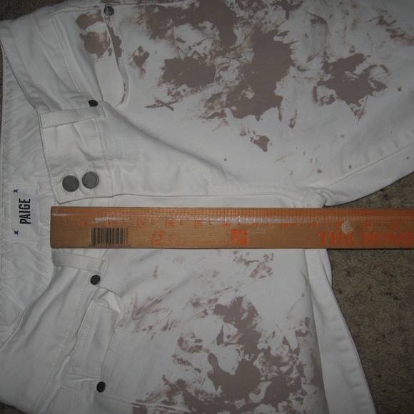 Paige Paint Splatter White Jeans - 29 - Picture 4 of 7